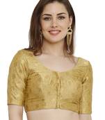 Gold Dupion Silk Readymade Padded Blouse