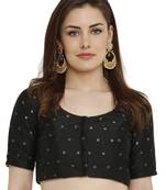 Black Dupion Silk Readymade Padded Blouse