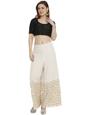 Black Dupion Silk Readymade Padded Blouse 5