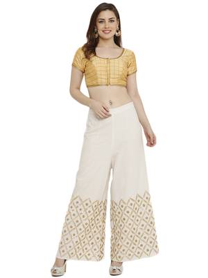 Gold Dupion Silk Readymade Padded Blouse 5