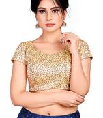 Gold Dupion Silk Readymade Padded Blouse