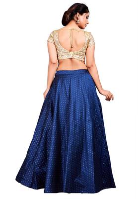 Gold Dupion Silk Readymade Padded Blouse 4