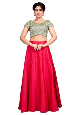 Light Green Dupion Silk Readymade Padded Blouse 3