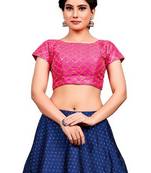 Pink Dupion Silk Readymade Padded Blouse