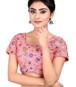 Light Pink Dupion Silk Readymade Padded Blouse