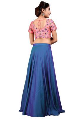 Light Pink Dupion Silk Readymade Padded Blouse 4