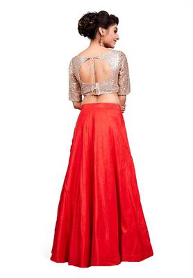 Rose Gold Shimmer Readymade Padded Blouse 4