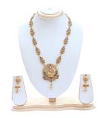 Antique Goddess Lakshmi golden temple jewellery set