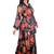 IMJI Nightwear Bridal Style Multicolour Printed Satin Nighty With Robe For Women Size S & L