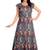 IMJI Nightwear Printed Umbrella Rayon Multicolour Long Nighty For Women Size M & XL