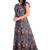 IMJI Nightwear Printed Umbrella Rayon Multicolour Long Nighty For Women Size M & XL