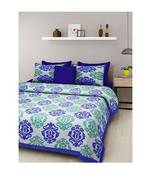 Rudra 100% Cotton Rajasthani Jaipuri Sanganeri Traditional  Double Bed Sheet with 2 Pillow Covers