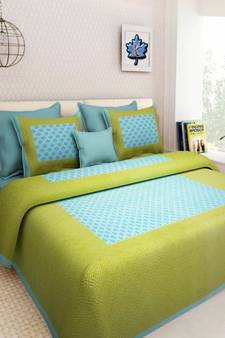 Rudra Booty Design Printed Double BEDSHEET with Two Pillow Cover
