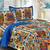 Sanganeri Printed Cotton Double Bedsheet with 2 Matching Pillow Cover.