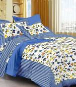 Sanganeri Printed Cotton Double Bedsheet with 2 Matching Pillow Cover.