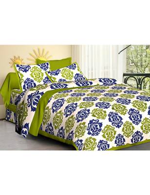 Rudra Rajasthani Bedsheets 100% Cotton Comfort Rajasthani Jaipuri Traditional Double Bedsheets with 2 Pillow Cover 1