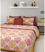 Rudra 100% Cotton Rajasthani Jaipuri Sanganeri Traditional  Double Bed Sheet with 2 Pillow Covers