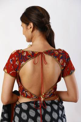 Multicolor printed silk readymade-blouse 2