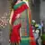Red Plain Cotton Silk Saree With Blouse