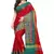 Red Plain Cotton Silk Saree With Blouse