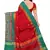 Red Plain Cotton Silk Saree With Blouse