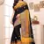 Black Plain Cotton Silk Saree With Blouse