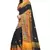 Black Plain Cotton Silk Saree With Blouse
