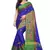 Blue Plain Cotton Silk Saree With Blouse