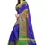 Blue Plain Cotton Silk Saree With Blouse