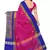 Rani Pink Plain Cotton Silk Saree With Blouse