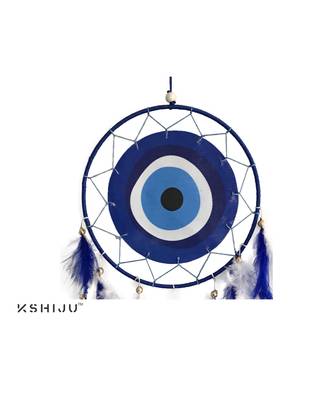 Kshiju print evil eye protection dream catcher, handmade, wall art, boho wall decor 3