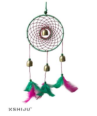 Kshiju multicolor handmade wind chime dream catcher wall art, spiritual, boho wall decor 1