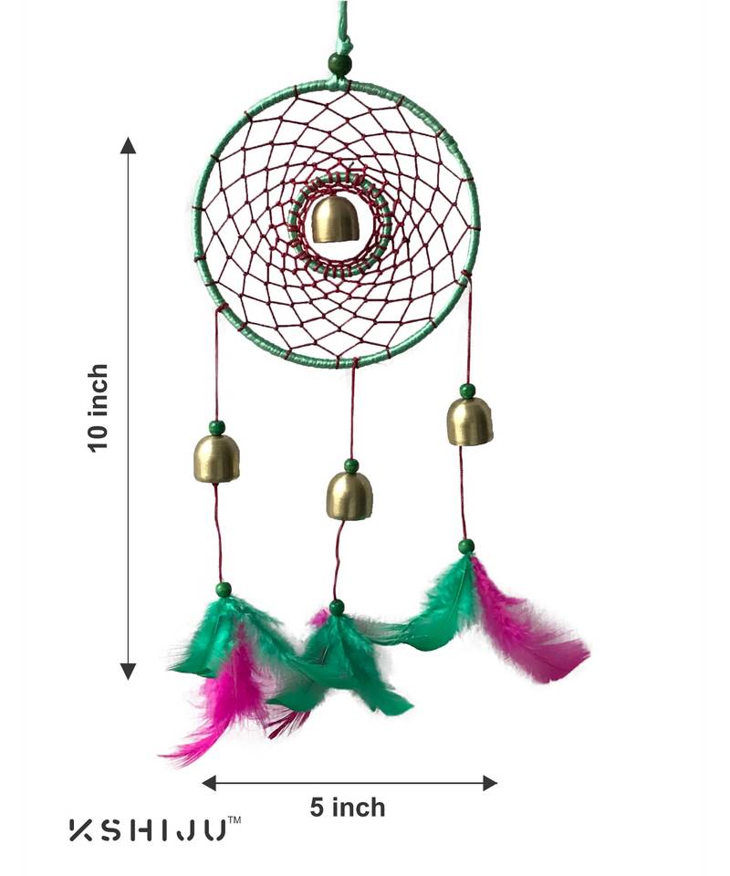 Kshiju multicolor handmade wind chime dream catcher wall art, spiritual, boho wall decor