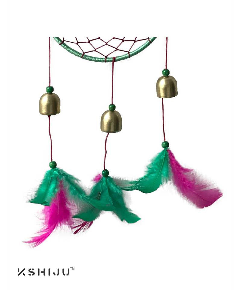 Kshiju multicolor handmade wind chime dream catcher wall art, spiritual, boho wall decor