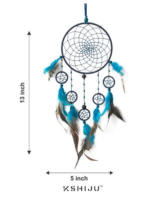 Kshiju multicolor handmade seven ring dream catcher wall art, spiritual, boho wall decor 2