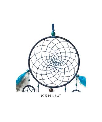 Kshiju multicolor handmade seven ring dream catcher wall art, spiritual, boho wall decor 4