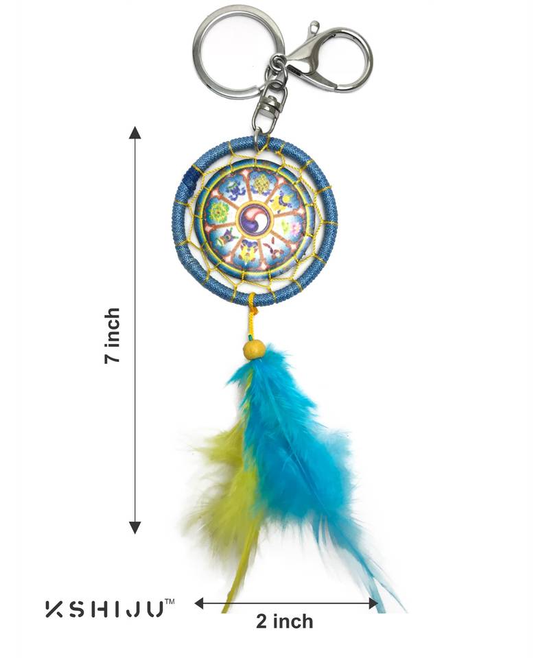 Kshiju's ashtamangla dream catcher good luck charm key chain keyring handbag charm