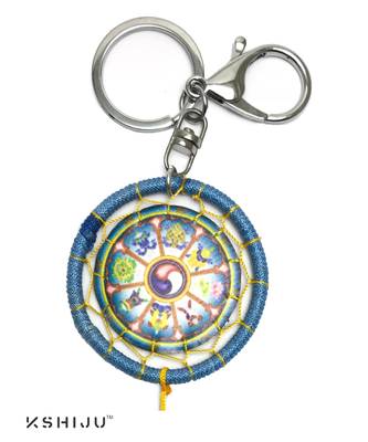 Kshiju's ashtamangla dream catcher good luck charm key chain keyring handbag charm 3