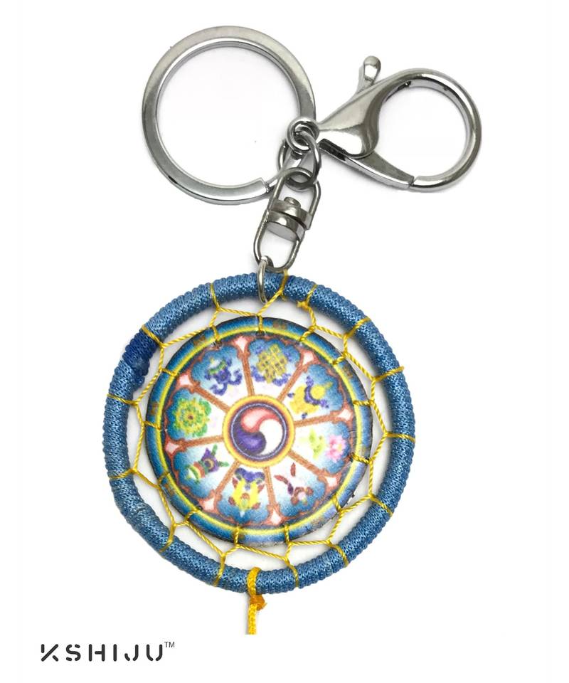 Kshiju's ashtamangla dream catcher good luck charm key chain keyring handbag charm