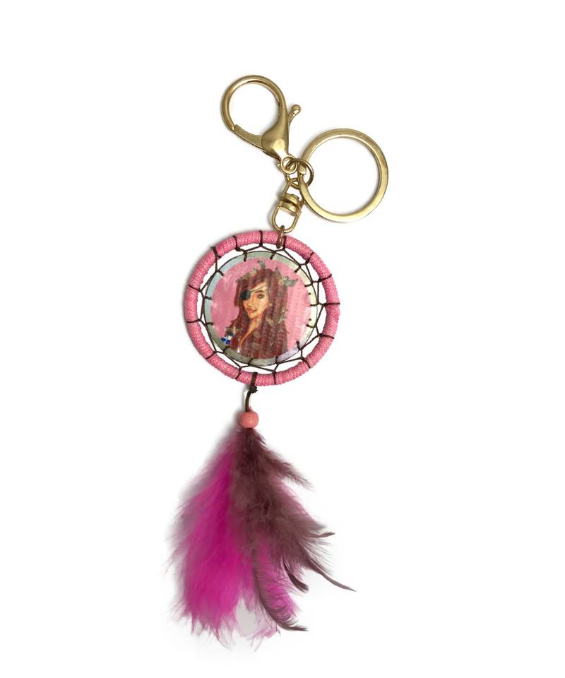 print fairy of the night lady onyx majestic bird of legend dream catcher lucky charm key chain keyring handbag charm