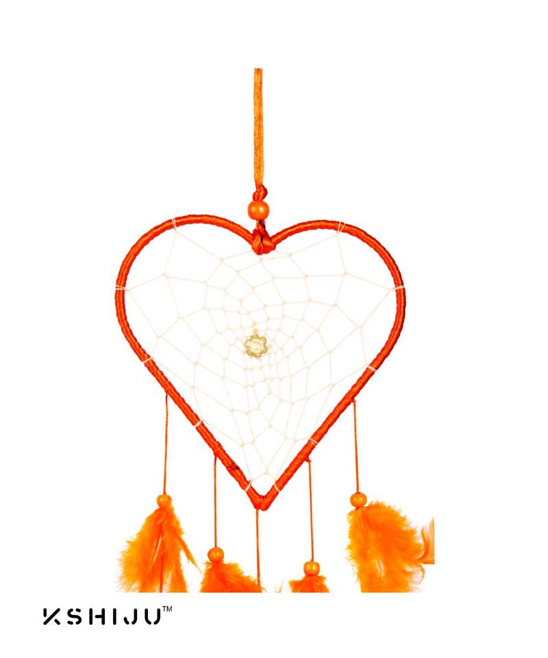 Kshiju's heart shape dreamcatcher honey 5*15" inch wall hangings home decor nursery decor