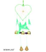 Kshiju's heart shape dreamcatcher atrichoke & carnation 5*15" inch wall hangings home decor nursery decor