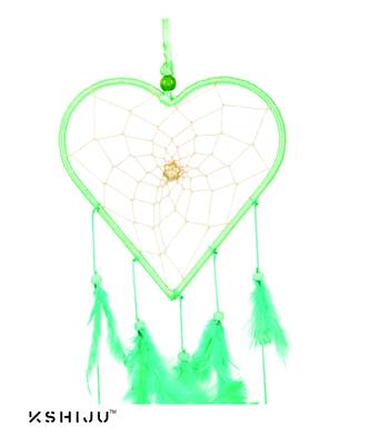 Kshiju's heart shape dreamcatcher atrichoke & carnation 5*15" inch wall hangings home decor nursery decor 3