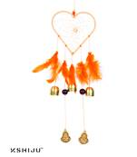 Kshiju's heart shape dreamcatcher orange 5*15" inch wall hangings home decor nursery decor