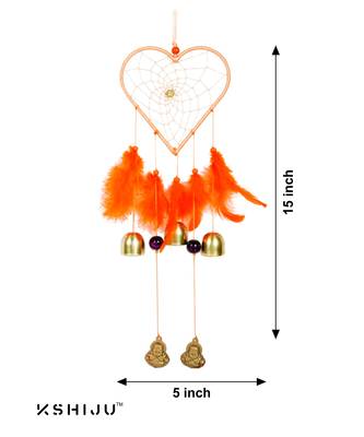 Kshiju's heart shape dreamcatcher orange 5*15" inch wall hangings home decor nursery decor 2