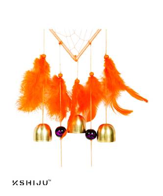Kshiju's heart shape dreamcatcher orange 5*15" inch wall hangings home decor nursery decor 4