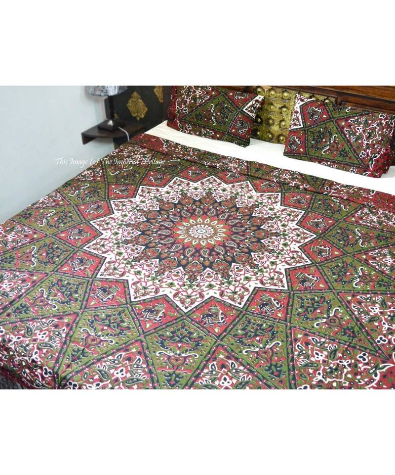 Mandala Duvet Cover Indian Bedding Set Doona Double Queen Size With Pillow Cover RHDVT0053