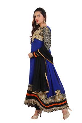 Blue Georgette Embroidered Anarkali Suit 2
