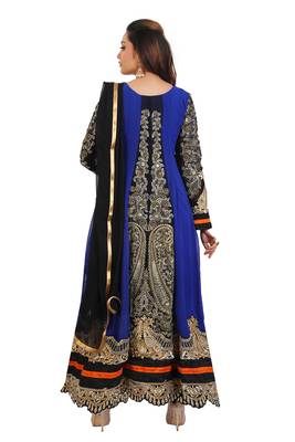 Blue Georgette Embroidered Anarkali Suit 3