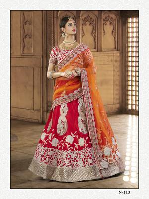 Mahotsav Silk Hot Pink Embroidered Lehenga Choli 1